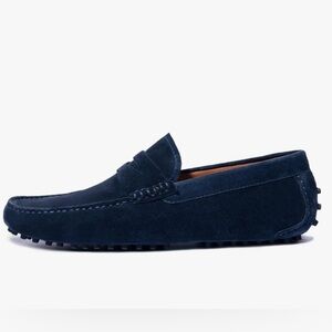 NEW REPUBLIC Monaco Suede Driver Loafers – Navy Blue